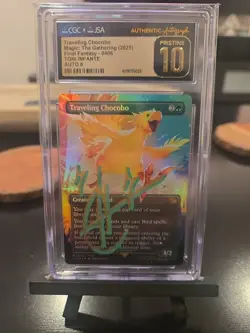 2025 MTG Final Fantasy #0406 Traveling Chocobo CGC 10 PRISTINE SIGNATURED - Image 1