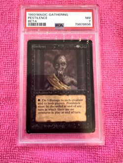 Magic the Gathering MtG Beta Pestilence PSA Graded 7 - Image 1