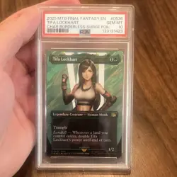 Magic: The Gathering Tifa Lockhart Final Fantasy Borderless Surge Foil Rare PSA… - Image 1