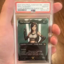 Magic: The Gathering Tifa Lockhart Final Fantasy Borderless Surge Foil Rare PSA… - Image 3