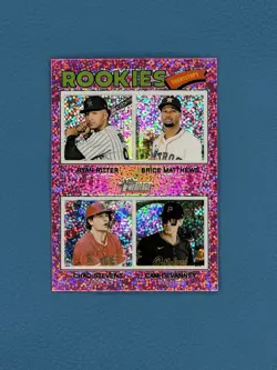 2026 Topps Chrome Rookies Shortstops Pink Sparkle #374 Rookie Card Brice Matthew - Image 1