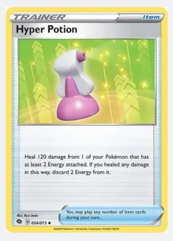 Hyper Potion 054/073 Pokemon Card Champion's Path In Protective Sleeve NM - Image 1
