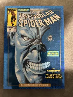 2024 Marvel Masterpieces '92 Platinum Variant Cover Blue Traxx Tombstone #99-V - Image 1