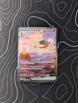 Pokemon TCG Charizard EX 199/165 Scarlet & Violet 151 English NM-M Condition - Image 1