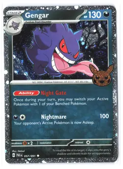 Gengar (Cosmos Holo) 057/091 Holo Trick or Trade BOOster 2024 Pokemon Holo NM - Image 1