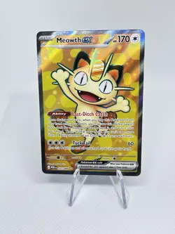 Meowth EX Full Art Holo - Pokemon Card 107/088 English 2026 Perfect Order - Image 1