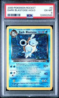 2000 POKEMON ROCKET #3 DARK BLASTOISE-HOLO PSA 6 - Image 1