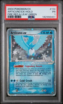 2004 POKEMON EX FIRE RED & LEAF GREEN #114 ARTICUNO EX-HOLO PSA 1 - Image 1