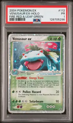2004 POKEMON EX FIRE RED & LEAF GREEN #112 VENUSAUR EX-HOLO PSA 1 - Image 1