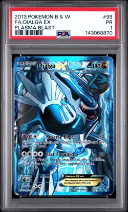 2013 POKEMON B&W PLASMA BLAST #99 FULL ART/DIALGA EX PSA 1 - Image 1
