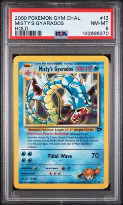 2000 Pokemon Misty's Gyarados Holo Rare Gym Challenge #13 PSA 8 NM-MT - Image 1