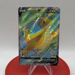 Pokemon Dragonite V Full Art Ultra Rare Holo 076/078 Pokemon GO Card - Image 1