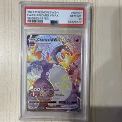 Pokemon Charizard VMAX SV107/SV122 Shining Fates PSA 10 Shiny Holo Rare 2021 - Image 1