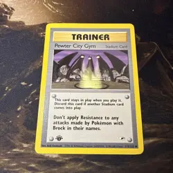 Pewter City Gym 115/132 Trainer 1st Edition Gym Heroes Trainer Pokemon - Image 1