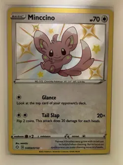 Minccino SV093/SV122 Shining Fates: Shiny Vault Shiny Rare Pokemon TCG NM - Image 1