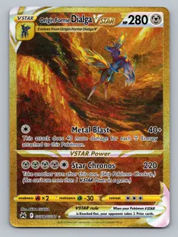 Origin Forme Dialga VSTAR (Secret) GG68/GG70 Crown Zenith: Galarian Gallery Holo - Image 1