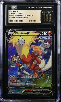CGC 10 PRISTINE Blaziken V TG14/TG30 Silver Tempest Trainer Gallery Pokemon 2022 - Image 1