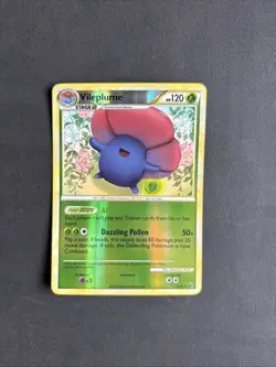 Pokemon TCG Vileplume HGSS Undaunted 24/90 Reverse Holo Rare 2010 Nintendo - LP - Image 1