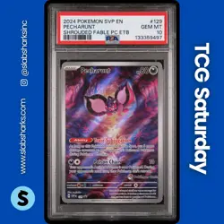 2024 POKEMON SV BLACK STAR PROMO SHROUDED FABLE P.C. ETB #129 PECHARUNT PSA 10 - Image 1