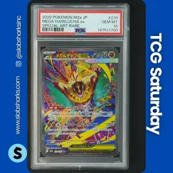 2025 POKEMON JP MEGA DREAM #239/193 HAWLUCHA EX SPECIAL ART RARE PSA 10 - Image 1