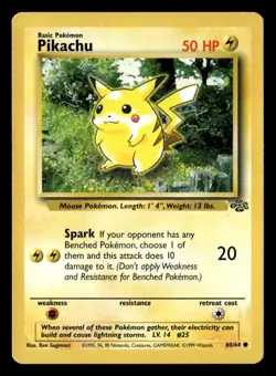 1999 Pokemon TCG 1st Edition Jungle #60/64 Pikachu - Image 1