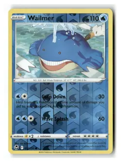 Wailmer 037/195 Common Silver Tempest Pokemon Reverse Holo Near Mint - Image 1