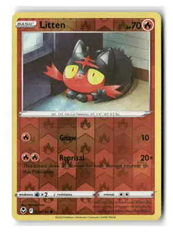 Litten 030/195 Common Silver Tempest Pokemon Reverse Holo Near Mint - Image 1