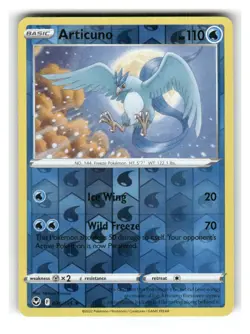 Articuno 036/195 Rare Silver Tempest Pokemon Reverse Holo Near Mint - Image 1