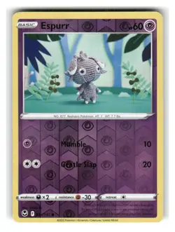 Espurr 081/195 Common Silver Tempest Pokemon Reverse Holo Near Mint - Image 1