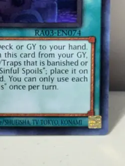 WANTED: Seeker of Sinful Spoils RA03-EN074 Super Rare NM 1st Edition Yugioh TCG - Image 4