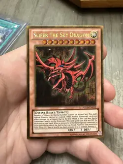Yugioh - Slifer the Sky Dragon PGLD EN032 Gold Secret Rare - NM - Image 1