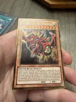 Yugioh - Slifer the Sky Dragon PGLD EN032 Gold Secret Rare - NM - Image 3