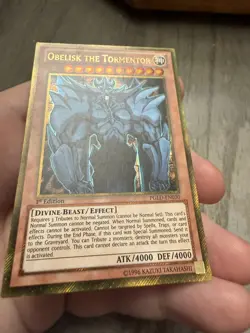 Yugioh Obelisk the Tormentor PGLD-EN030 Premium Gold 1st Edition - Image 2