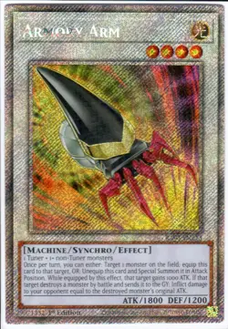 YuGiOh: "Armory Arm" - PLATINUM SECRET RARE - 1st Ed - MINT NEW - RA03 - Image 1
