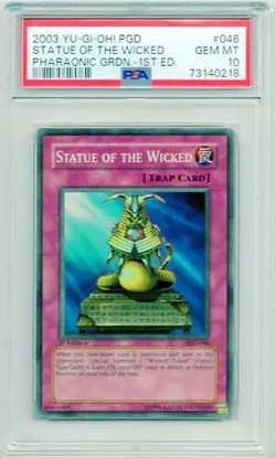 STATUE OF THE WICKED YUGIOH PGD-046 1ST EDITION PSA GRADED GEM MT 10 2003 - Image 1