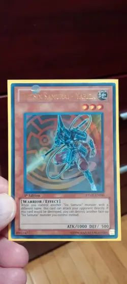 YuGiOh: "The Six Samurai Yariza" - ULTRA RARE - 1st Ed - MINT NEW - RYMP-EN090 - Image 1