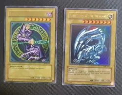 Yugioh Dark Magician SYK-006 Blue Eyes White Dragon SDK-001 Unlimited Holo Set - Image 1