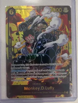 One Piece MONKEY.D.LUFFY Gear 4 sec Alt Art OP10-118 Parallel English Luffy NM - Image 1
