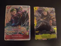 One Piece Roronoa Zoro EB04-007 SR & Roronoa Zoro OP07-113 - Image 1