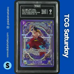 2025 ONE PIECE JP A FIST OF DIVINE SPEED #ST18-005 LUFFY-TAROU SR ALT ART TAG 9 - Image 1