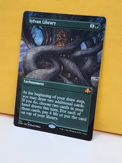 1x BORDERLESS ALT ART Sylvan Library, NM, DMR, Magic: the Gathering, MtG - Image 2