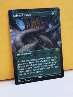 1x BORDERLESS ALT ART Sylvan Library, NM, DMR, Magic: the Gathering, MtG - Image 3