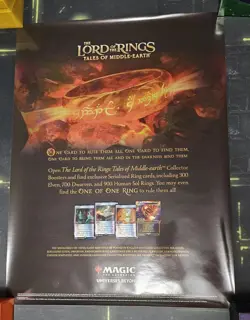 MtG LORD OF THE RINGS Set Promotional Poster Ring.of Power Magic The Gathering - Image 1