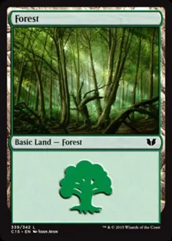 1x Forest (339) MTG Commander 2015 NM Magic Regular - Image 1
