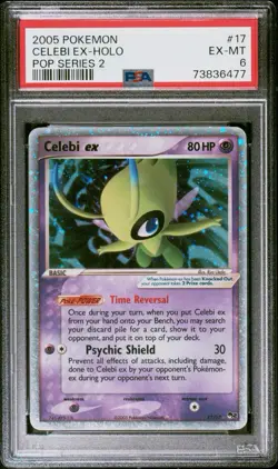 2005 Pokemon Pop Series 2 Celebi EX-Holo #17 PSA 6 EX-MT - Image 1