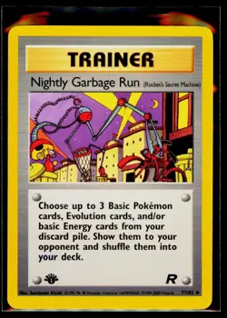 Pokemon TCG - Team Rocket - 1st Edition - Nightly Garbage Run 77/82 NM - Image 1