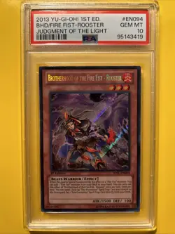 YuGiOh BROTHERHOOD OF THE FIRE FIST-ROOSTER🔥PSA 10 GEM🔥1st ED-2013 SECRET RARE - Image 3