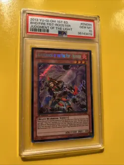 YuGiOh BROTHERHOOD OF THE FIRE FIST-ROOSTER🔥PSA 10 GEM🔥1st ED-2013 SECRET RARE - Image 5