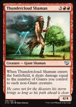 1x Thundercloud Shaman MTG Commander 2015 NM Magic Regular - Image 1
