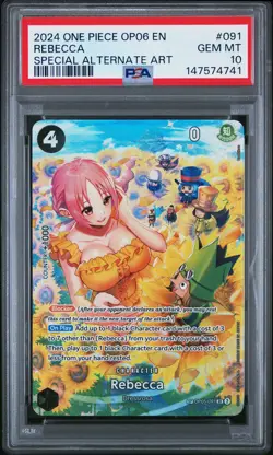 2024 ONE PIECE OP06-WINGS OF THE CAPTAIN SPECIAL ALTERNATE ART REBECCA PSA 10 - Image 1